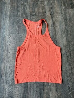 aerie Coral Ribbed Racerback Tank